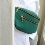 Sac BANANE vert grainé